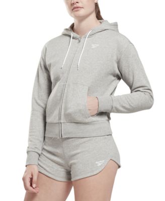 Reebok French Terry Zip-Front Hoodie Black L 196471632700 LARGE RT $50.0