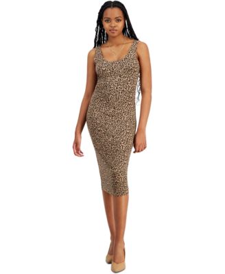 Bar III Petite Cheetah-Print Bodycon M Chelsea 194136809078  RT $34.5