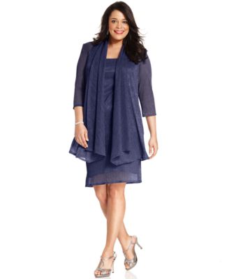 R M Richards Plus Size Sleeveless Metallic Peacock 20W