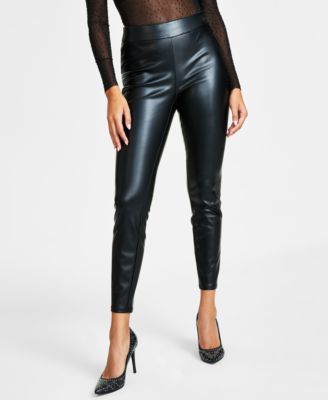 Bar III Womens Soft Faux-Leather Legg Deep 194136406048  RT $49.5