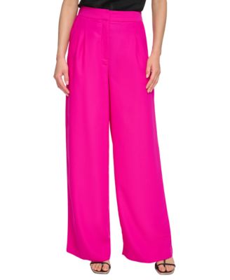 DKNY Womens High-Rise Wide-Leg Sat Electric 755404515123 12 RT $109.0