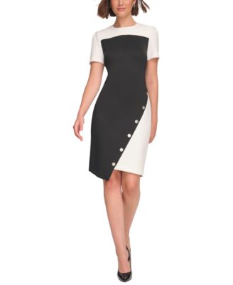 Tommy Hilfiger Womens Color-Blocked Asymmetr NavyIvory 4