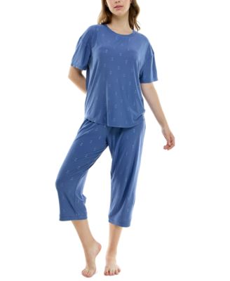 Roudelain Womens 2-Pc. Cropped Anchor-P 197776017896 LARGE RT $58.0