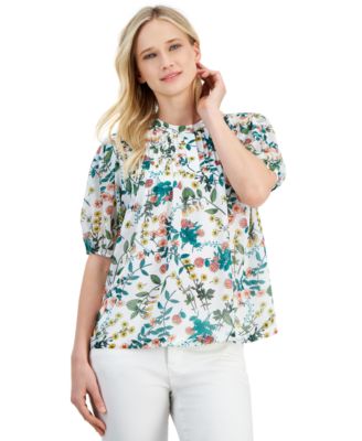 Nautica Jeans Womens Floral-Print Popover P 197858207344 S RT $69.5 #2