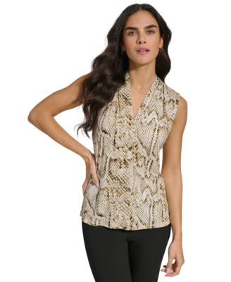 Calvin Klein Womens Printed Sleeveless V-N 197383767924 M RT $49.0 #1