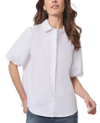 Jones New York Womens Puffed-Sleeve Blouse 91308549599 LARGE RT $79.5