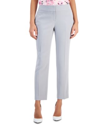 Kasper Slim Straight-Leg Trousers Tutu Pink 18