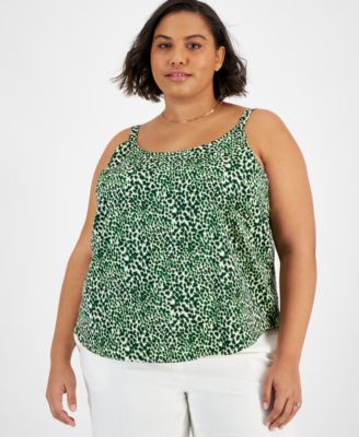 Bar III Plus Size Printed Cowlneck Cam Bar 91308667729 3X RT $49.0