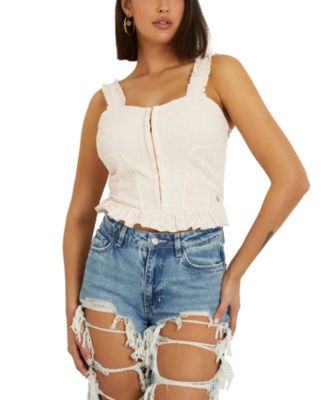GUESS Womens Sangallo Carmen Eyelet 7626101209185 X LARGE RT $69.0