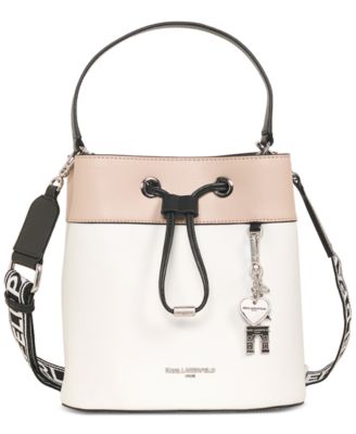 KARL LAGERFELD PARIS Adele Medium Bucket Bag Shell NO SIZE
