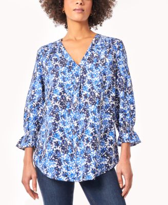 Jones New York Womens Floral-Print Smocked-C 91308671450 XL RT $69.5