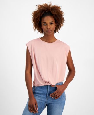 Nautica Jeans Womens Solid Knot-Front Short 198042883467 M RT $49.5