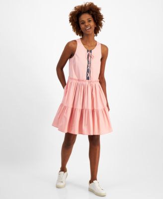 Nautica Jeans Womens Lace-Up Tiered Ruffled 198042889346 M RT $89.5