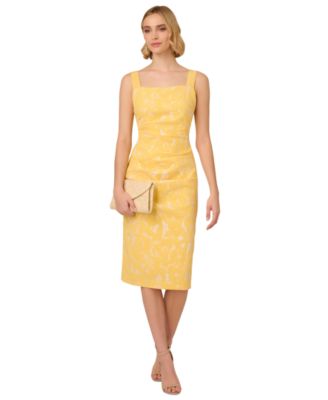 Adrianna Papell Womens Hibiscus Jacquard Shea Light Coral 12