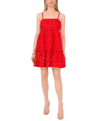 CeCe Womens Square-Neck Sleeveless Mars Red XL 192081852392 XL RT $99.0