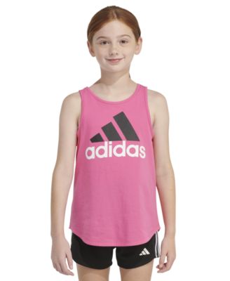 adidas Big Girls Sleeveless Curved-He White 197235323506 LRG RT $20.0 #1