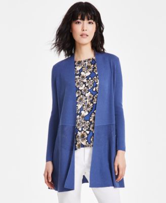 Anne Klein Open-Front Longline Cardigan 91308730362 LARGE RT $99.0