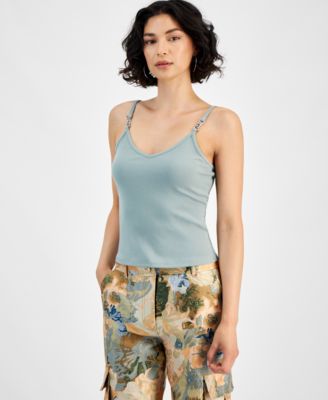 GUESS Womens Luci Scoop-Neck Sleeve DOVE 7618391658750 LARGE RT $49.0