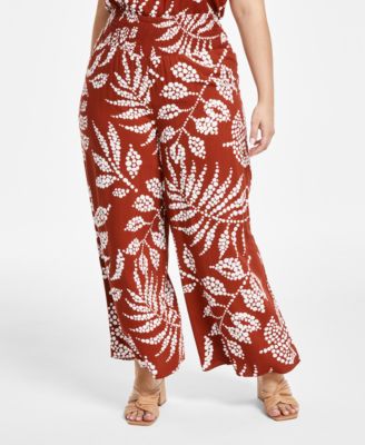 Vince Camuto Plus Size Smocked-Waist Wide-L 197123829950 1X RT $89.0