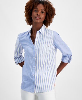 Tommy Hilfiger Womens Blanket Stripe Roll-Ta 196701402097 XS RT $69.5