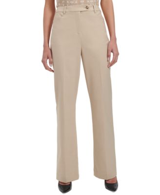 Calvin Klein Womens Straight Leg Pants Latte 197383267295 8 RT $109.0