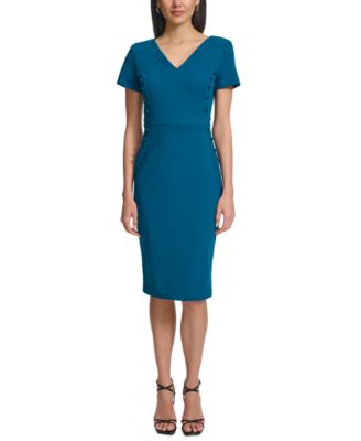 Calvin Klein Womens Short-Sleeve V-Neck Sh Cypress 2