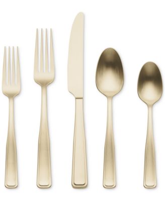 Oneida Reid Champagne 20-Pc. Flatware Stainless No Size