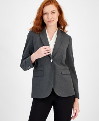 Anne Klein Womens Notched Collar One-But Mid 91309002437 4 RT $149.0