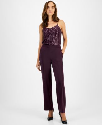 Anne Klein Womens Pull-On High-Rise Sati Red 91309012153 XL RT $99.0