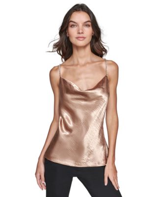 KARL LAGERFELD PARIS Womens Hammered Satin 196788351752 LARGE RT $79.0