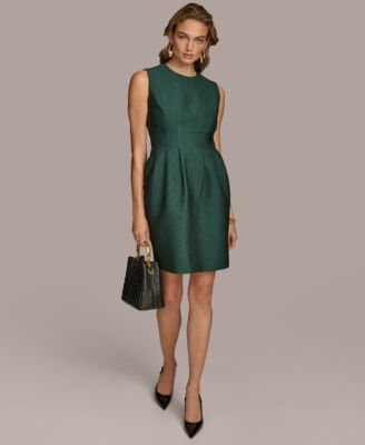 Donna Karan New York Petite Pleated Metallic Jacqua Spruce 2P