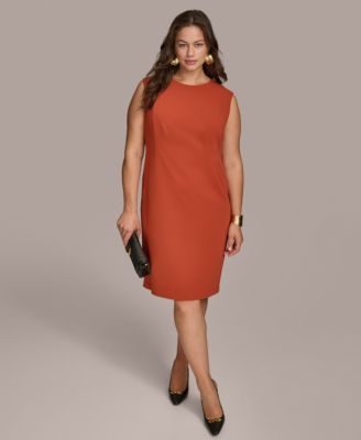 Donna Karan New York Plus Size Sleeveless Sheath Dr Burnt Orange 20W