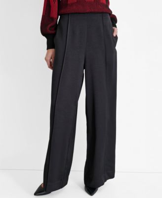 DKNY Womens High-Rise Wide-Leg Pin Red Light 4 755403464927 4 RT $99.0