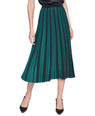 KARL LAGERFELD PARIS Womens Striped Pleated 196788426115 XL RT $119.0