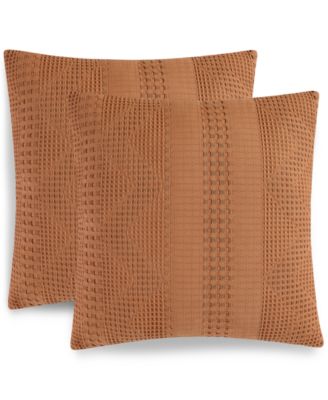 Seventh Studio Waffle Stitch 2-Pack Decorativ Navy 20 Square Decorative Pillow