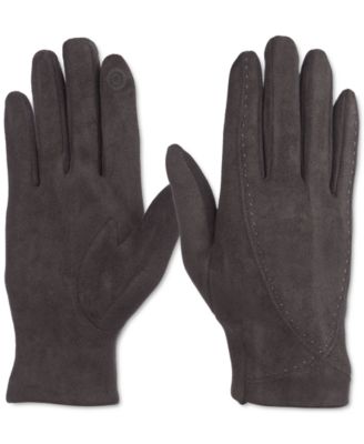 Isotoner Signature Womens Touchscreen Microsuede Black LXL