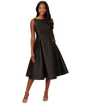 Adrianna Papell Boat-Neck A-Line Dress Aloe Mist 16