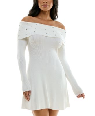 BCX Juniors Embellished Off-The-S Ivory L