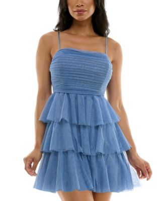 Emerald Sundae Juniors Glittered Ruffled Dre Peri XXL
