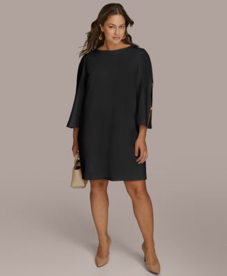 Donna Karan New York Petite Boat-Neck Embellished-S Black 6P