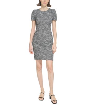 Calvin Klein Womens Tweed Short-Sleeve She Regalcream 14