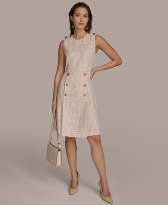 Donna Karan New York Womens Tweed A-Line Dress Pristine 4
