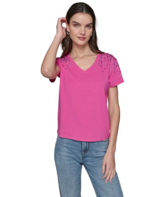 KARL LAGERFELD PARIS Womens Embellished 196788290853 LARGE RT $79.0