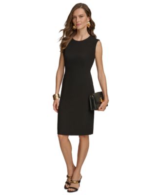 Donna Karan New York Womens Sleeveless Sheath Dres Burnt Orange 4