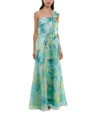 Taylor Womens Asymmetric-Neck Bow-St Pistachio Sea Glass 10
