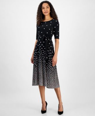 Kasper Womens Graduated Dot-Print 3 Black Multi 8