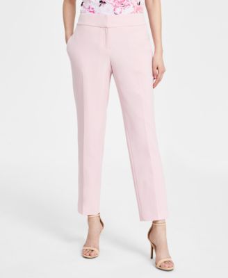 Kasper Slim Straight-Leg Trousers Tutu Pink 14