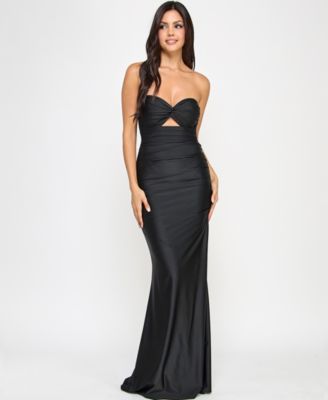 Emerald Sundae Juniors Strapless Twist-Front Black XS