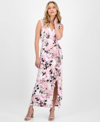 Connected Petite Embellished Floral V-Ne Dusty Mauve 10P