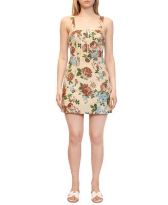 Dylan Ryan Juniors Floral-Print Lace-Up IvoryRed Multi S
